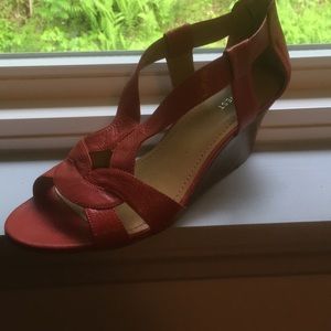 Nine West leather Padeno wedge sandals
